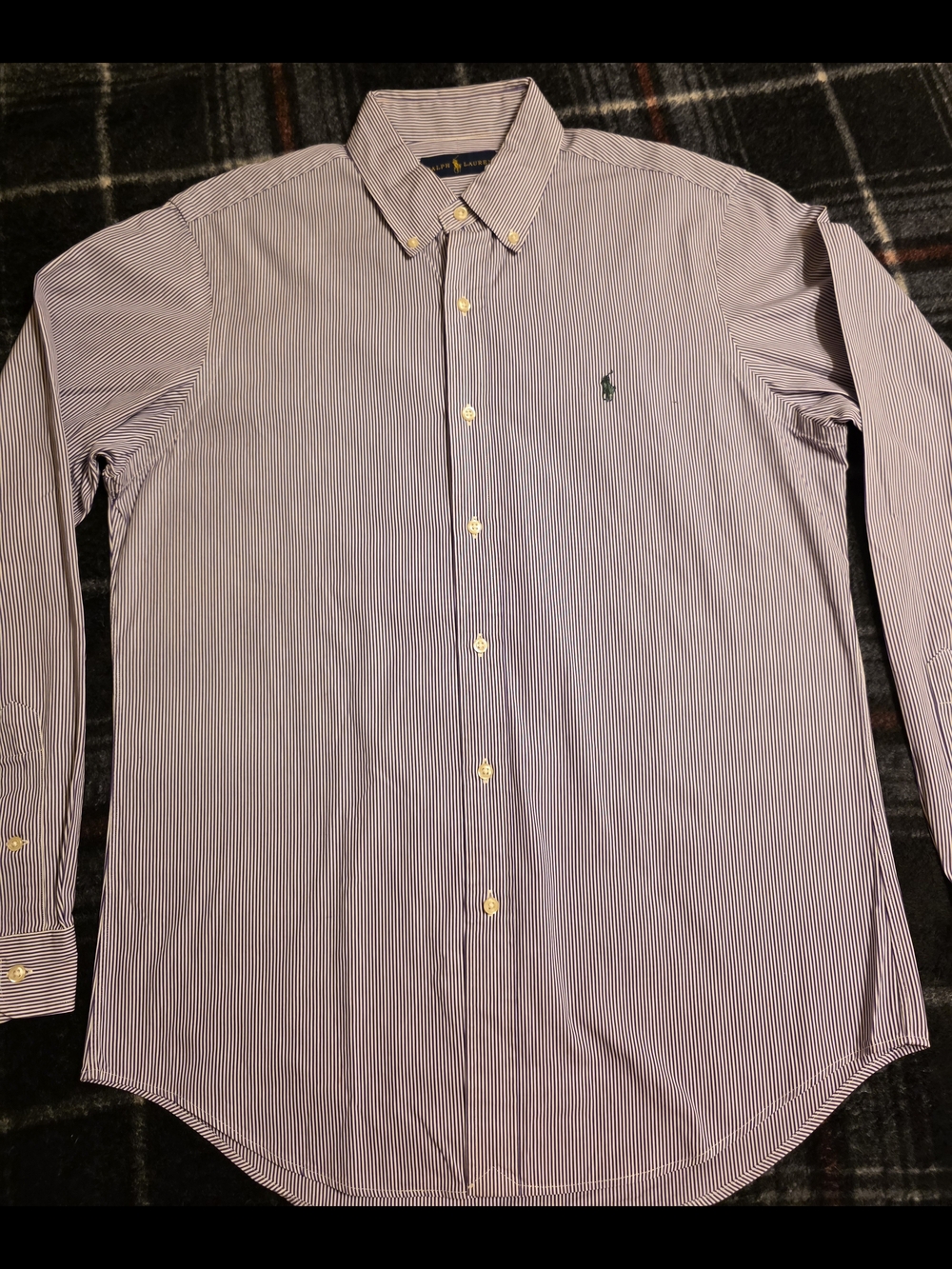 Polo by Ralph Lauren Men’s Purple Stripe Button-Down Shirt